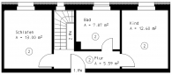 I 84 m² - 2 Ebenen I 3-Räume I Gartenanteil I KfW förderfähig I - 1. Obergeschoss